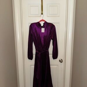 Flying Tomato Purple Long Sleeve Dress